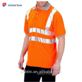 Chine En Gros 100% Polyester Sécurité Réfléchissante Haute Visibilité Polo Bouton Chemise À Manches Courtes Salut Vis Sécurité Travail T-shirt